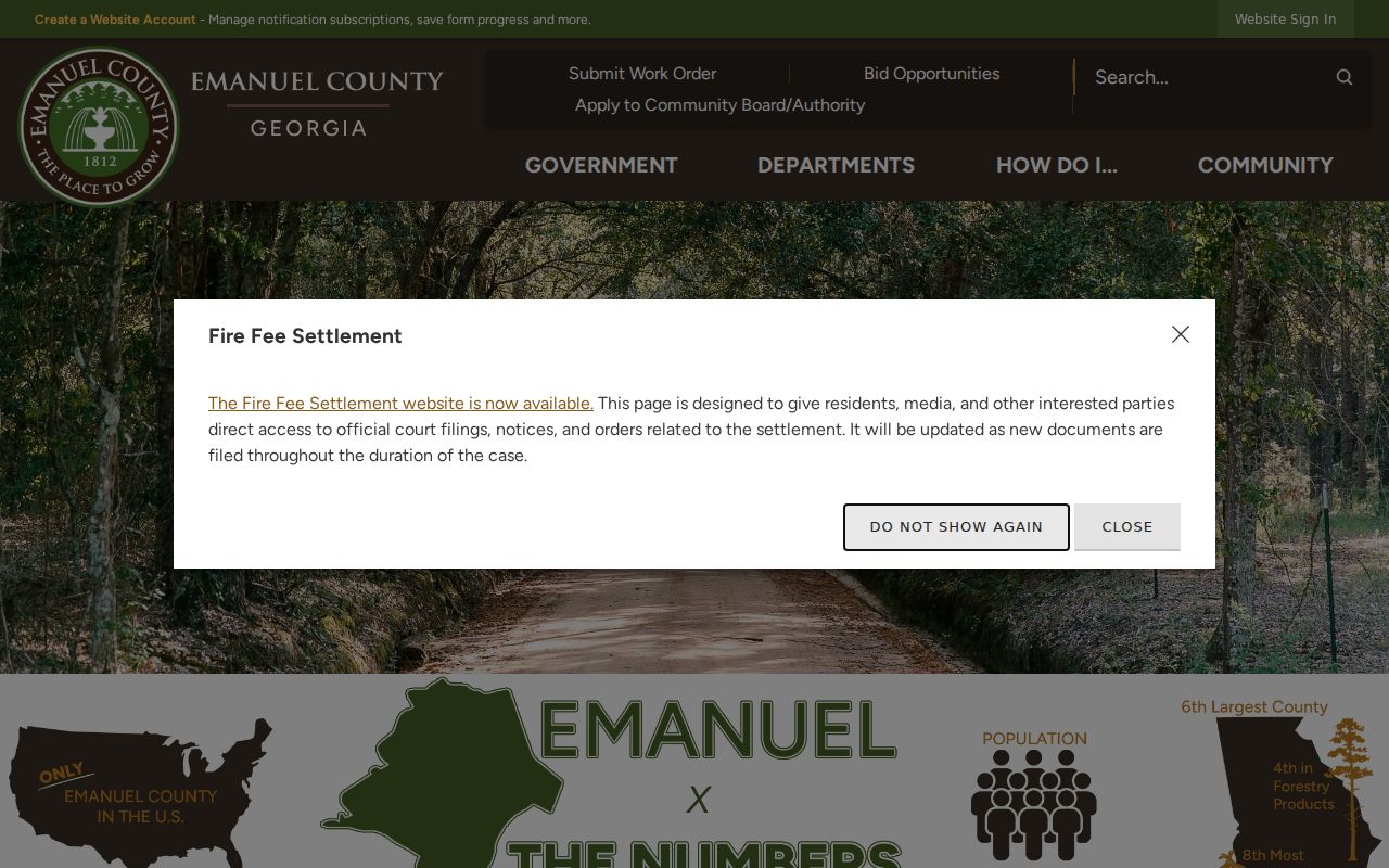 Emanuel County criminal history county government directory
