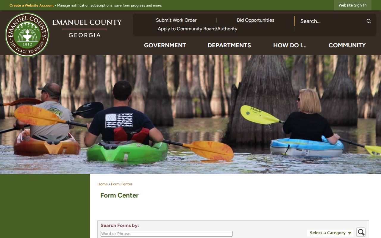 Emanuel County open records request form and routing instructions
